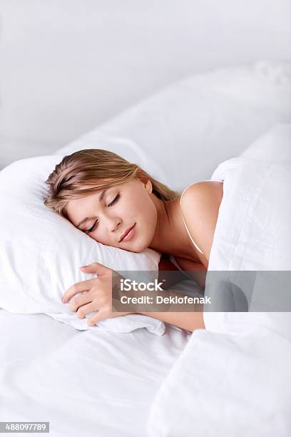 Sleeping Girl Stock Photo - Download Image Now - Sleeping, Women, Happiness