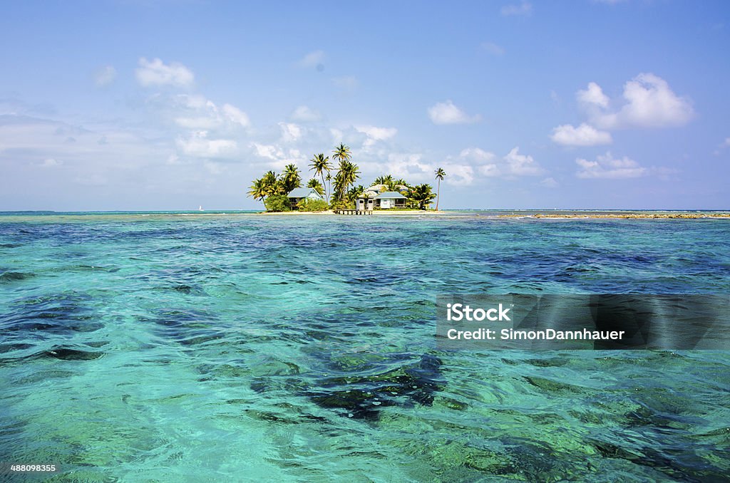 Beautiful Island in Belize Caye Marine Reserve in the near of the southwater caye Belize Stock Photo