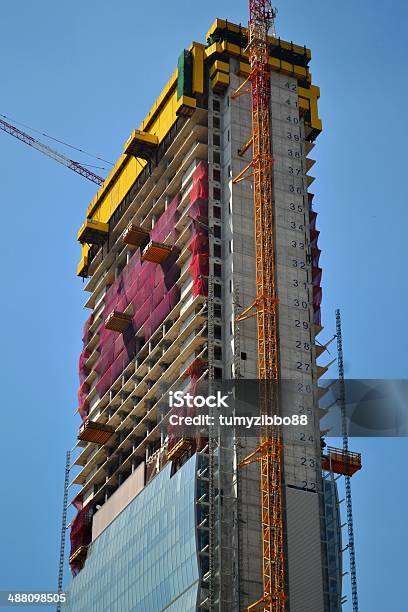 Skyscraper Construction Modern Building Stock Photo - Download Image Now - Architecture, Backgrounds, Blue