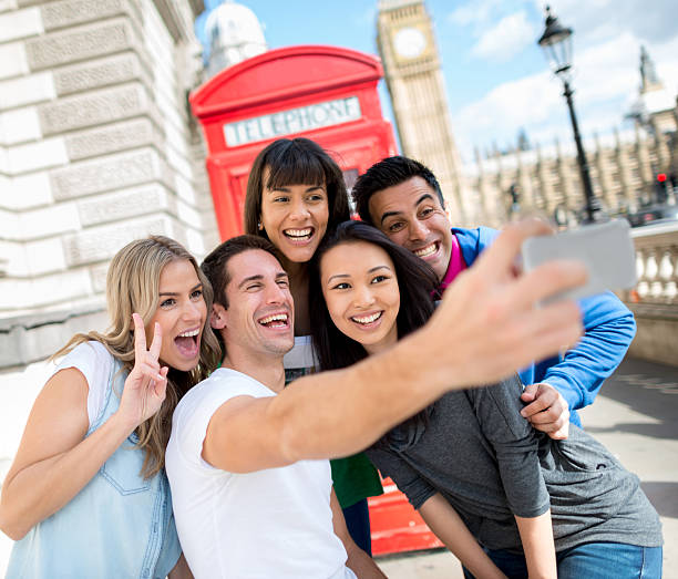 istock Friends taking a picture in London 488098935