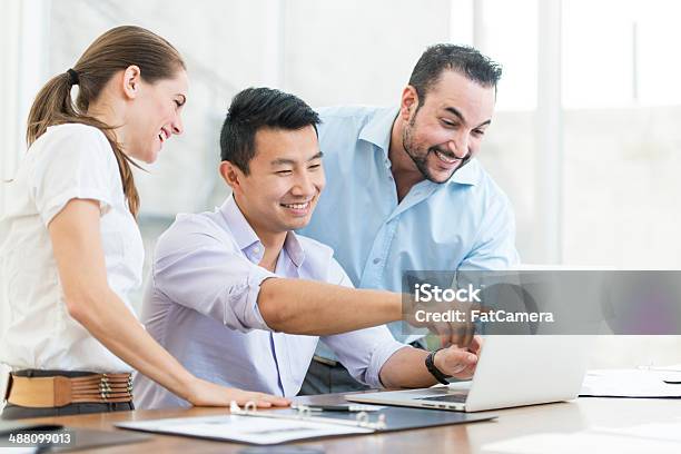Business People Stock Photo - Download Image Now - Asian and Indian Ethnicities, Laptop, Men