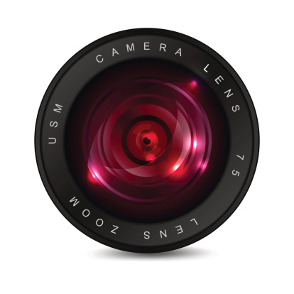 Computer Red Lens Red Lens Stock Illustration - Download Image Now - Aperture, Black ...