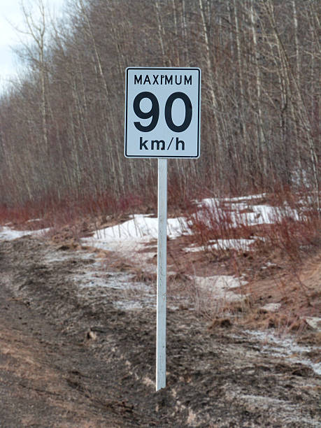 istock Road Sign 90 km/h -Full View 488102681
