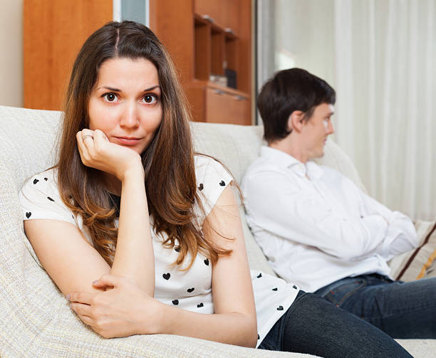 istock Sad girl during quarrel 488103023