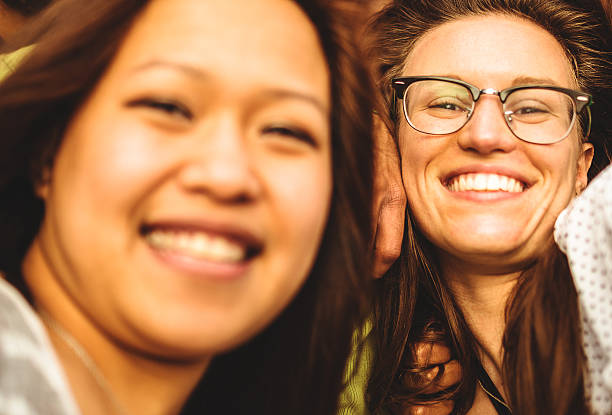 istock Group of friends laughing and doing a selfie 488104417