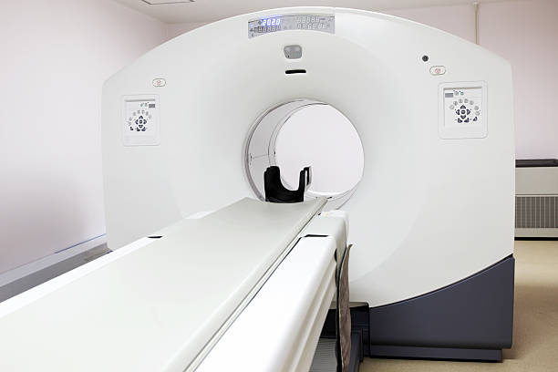 PET-CT scanner stock photo