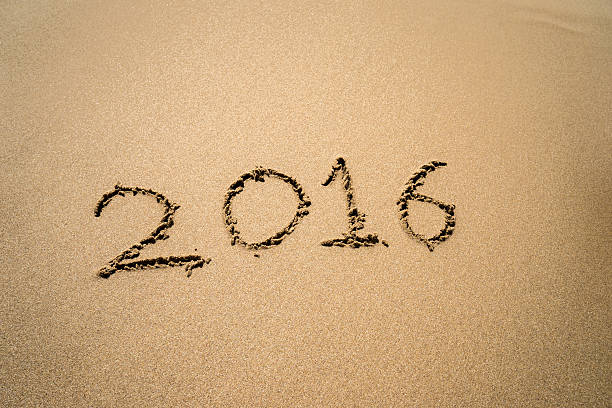 istock New Year 2016 on the sand 488111060