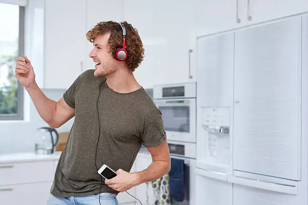 Shot of a young man listening to music at homehttp://195.154.178.81/DATA/i_collage/pu/shoots/805552.jpg