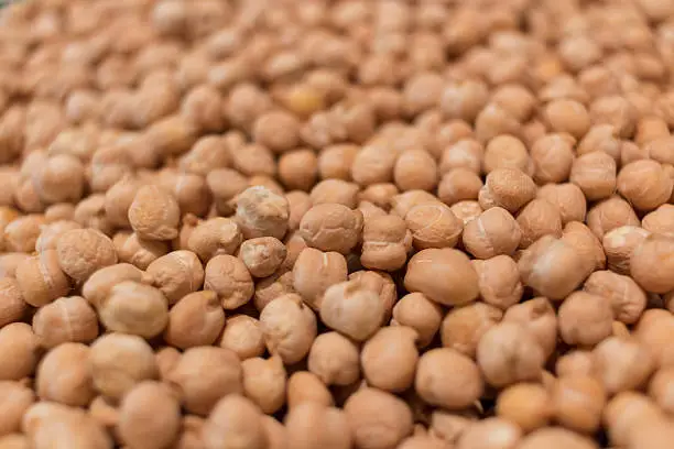 Texture of dried chick peas