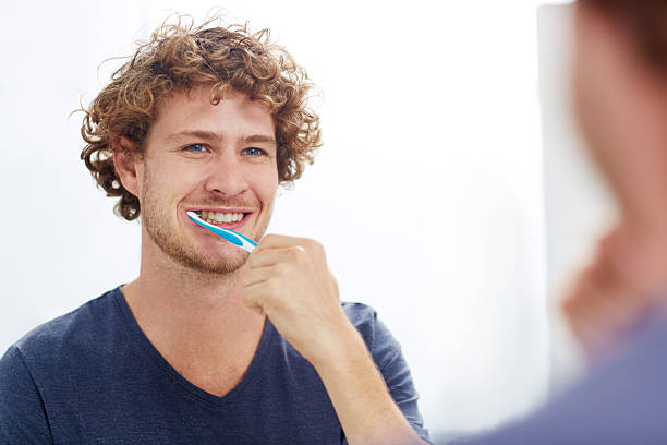 istock Taking good care of his pearly whites 488112738