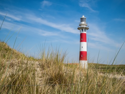 Lighthouse on the coast of the North Sea, Belgium