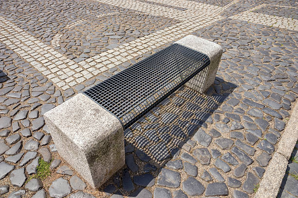 istock View of a modern bench in the park 488113570