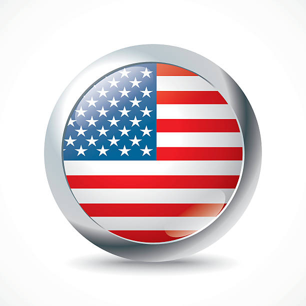 istock United States of America flag button 488114880