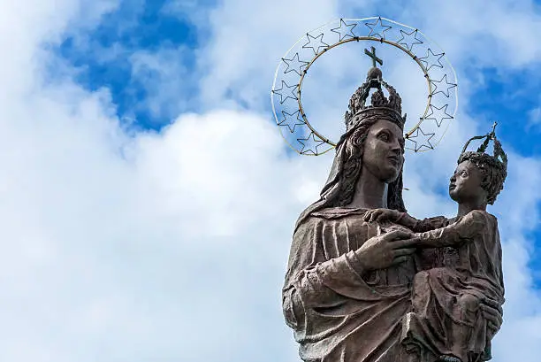 Photo of Mary star of the sea statue in Trapani, Italy