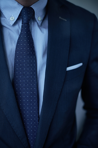 Close up of luxurious business suit