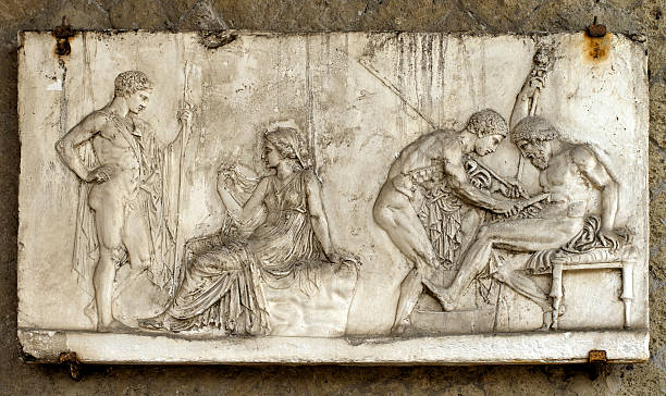 istock Telephus marble relief at Herculaneum Italy 488117305