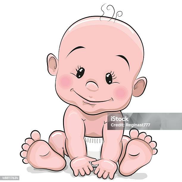 Cute Cartoon Baby Boy Stock Illustration - Download Image Now - Baby Girls, 2015, Art