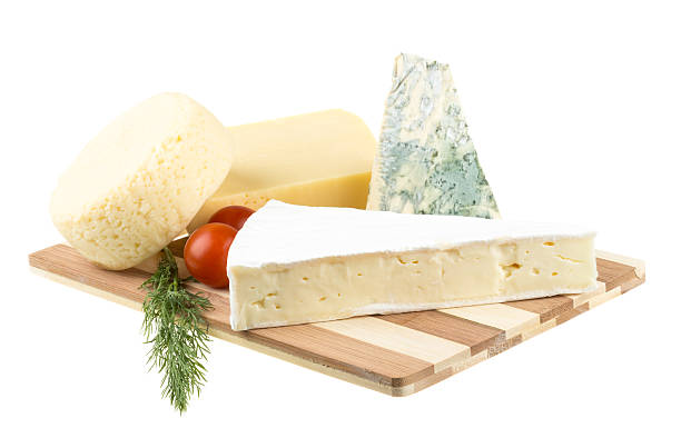 istock Variety of cheese: ementaler, gouda, Danish blue soft cheese and 488117813