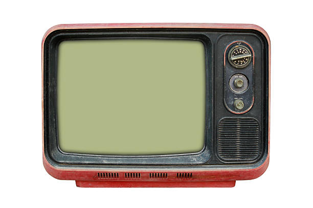 istock Vintage TV on the isolated white 488118897