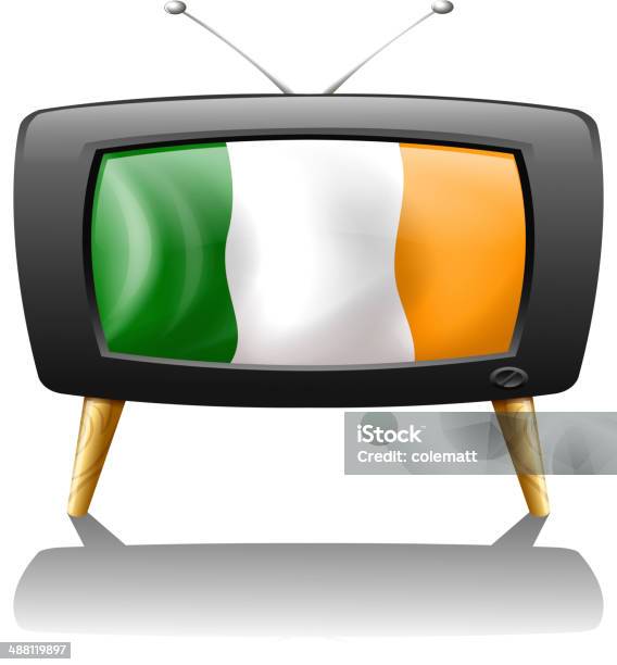 Fernseher Mit Der Flagge Von Irland Stock Vektor Art und mehr Bilder von Am Rand - Am Rand, Antenne, Bildkomposition und Technik