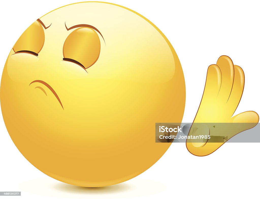 Refusing Emoticon Refuse Emotion Stock Illustration - Download Image Now - Adult ...