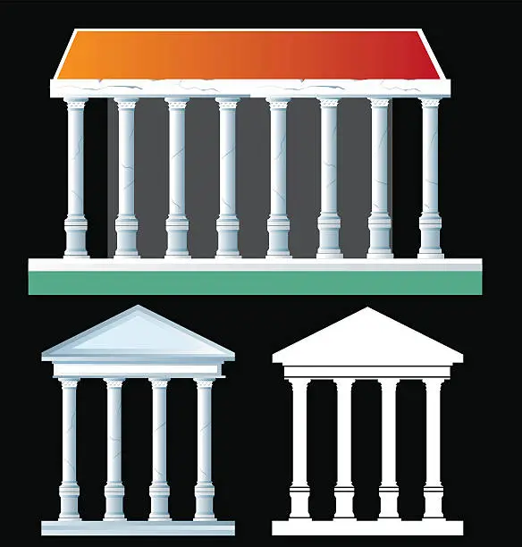 Vector illustration of Ancient temple