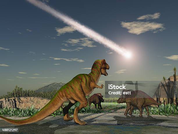 Foto de Asteróide Que Varreu Os Dinossauros Da Face e mais fotos de stock de Dinossauro - Dinossauro, Extinto, Meteorito