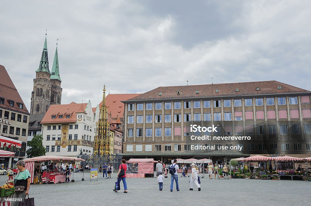 Markt in den Hauptplatz, Nürnberg - Lizenzfrei Marktplatz Stock-Foto