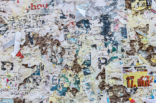 istock Ripped poster fragments 488124547
