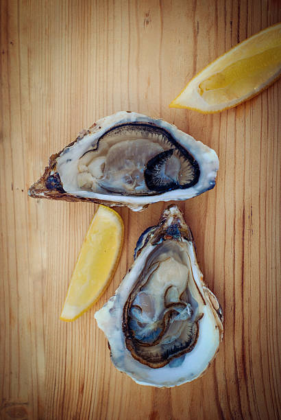 oyster with lemon