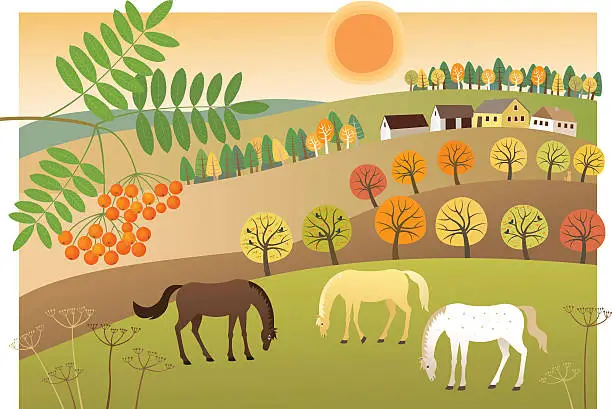 Vector illustration of Indian summer