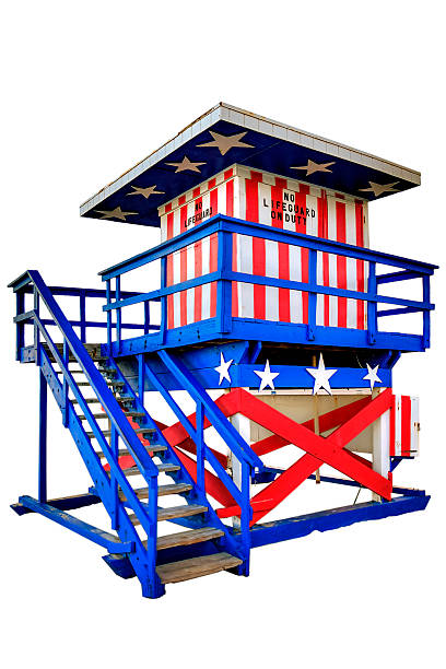 American lifeguard stand isolated