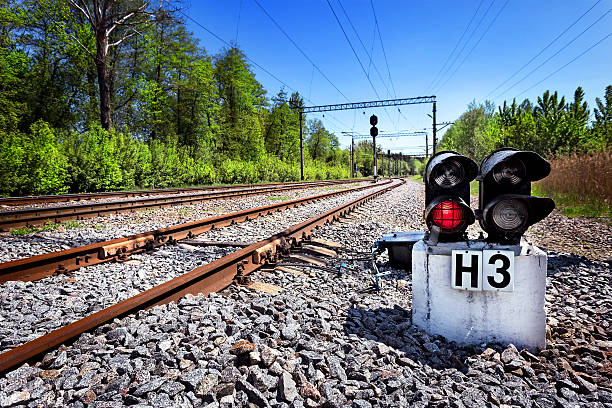 istock Receding into the distance an old railway 488150426