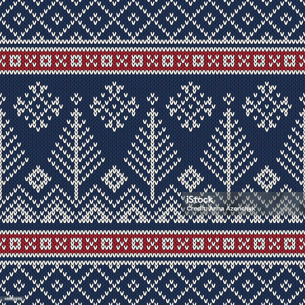 Christmas Sweater Design. Seamless Knitting Pattern Seamless Pattern on the Wool Knitted Texture. EPS available 2015 stock vector