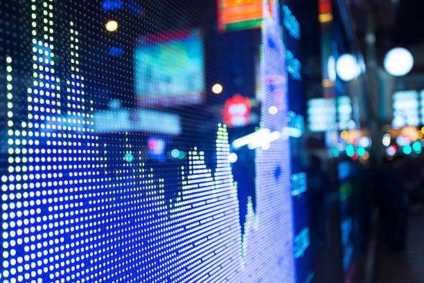 istock Display of Stock market quotes 488153381