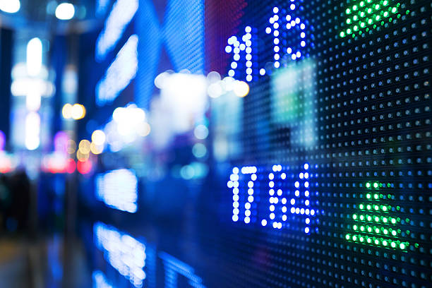 istock Display of Stock market quotes 488153383
