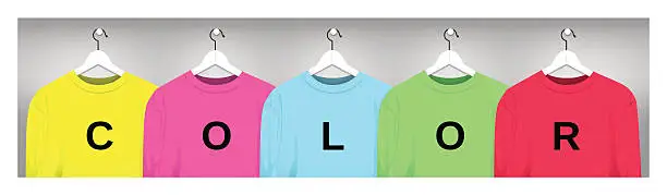 Vector illustration of Sweatshirts on the hanger