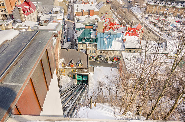 istock Funicular Railway and Colourful Roofs in Quebec City 488158927