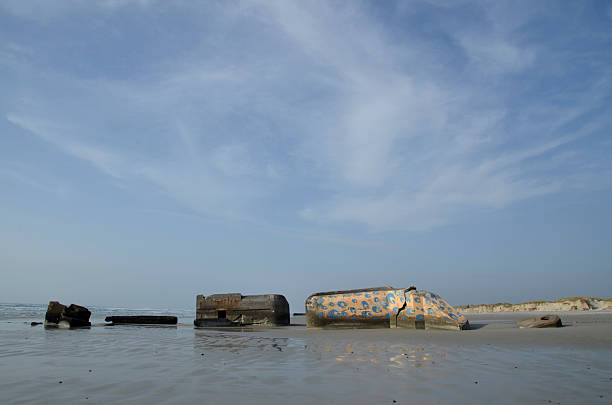 istock Bunkers on the beach in Treguennec, Brittany 488160651