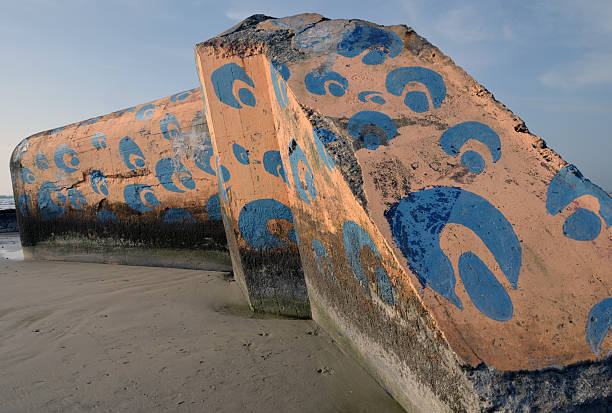 istock Bunkers on the beach in Treguennec, Brittany 488174445