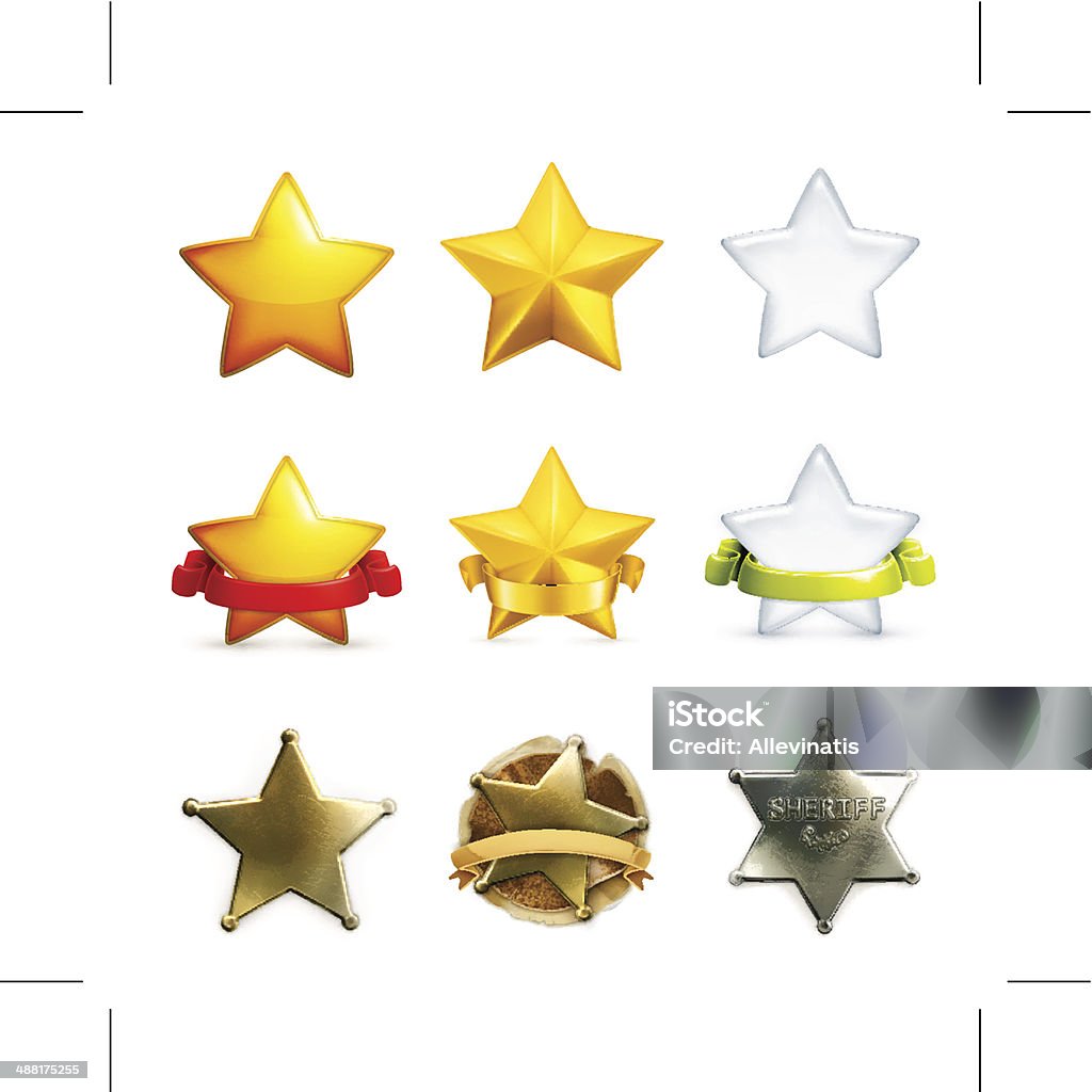 Stars icon set Stars icon set. Eps10 vector illustration contains transparency and blending effects. Armed Forces Rank stock vector