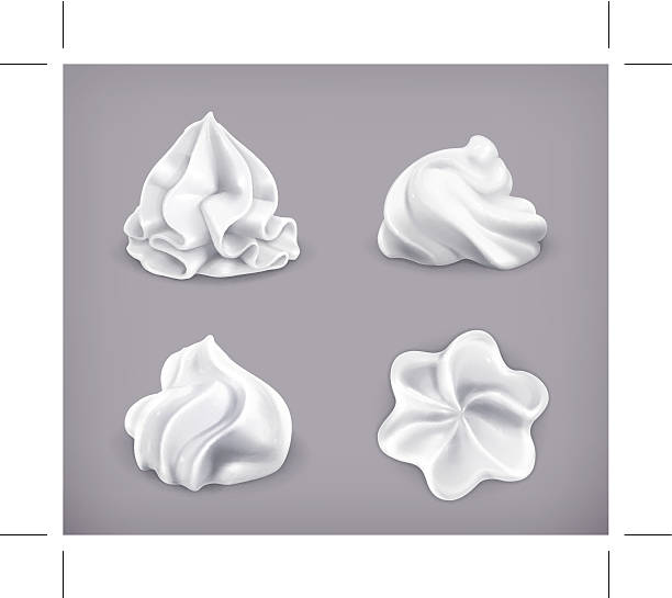 Whipped cream, icon set Whipped cream, icon set. Eps10 vector illustration contains transparency and blending effects. whipped food stock illustrations