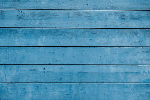 Old blue painted wooden board