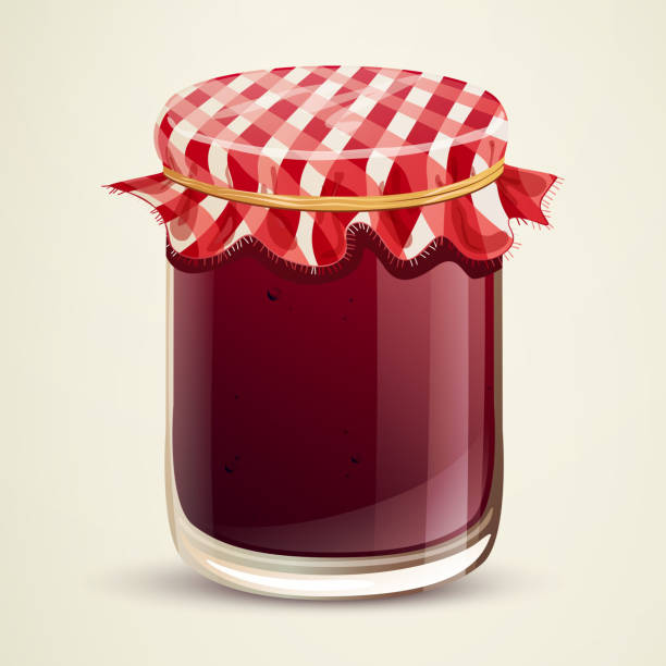 ilustraciones, imágenes clip art, dibujos animados e iconos de stock de vector caseras contratuerca - pote de gelatina