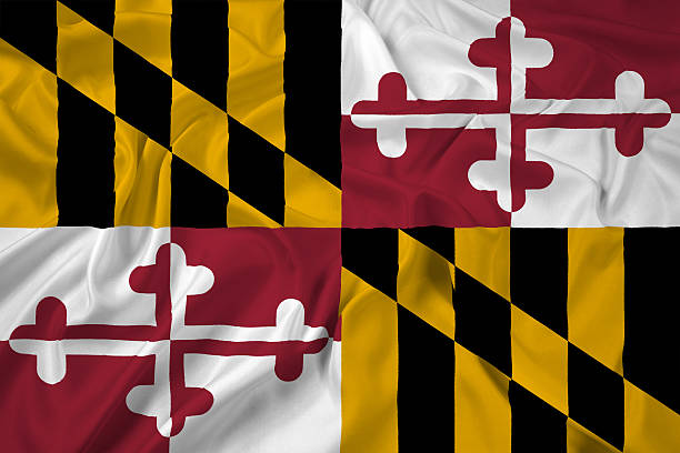 istock Waving Maryland State Flag 488178867