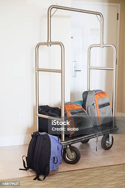 Luggage On A Cart Stock Photo - Download Image Now - Bag, Crowded, Domestic Room