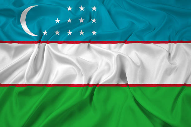 istock Waving Uzbekistan Flag 488180437