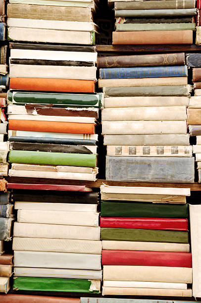 istock Vintage books on shelf in library or bookstore 488199901