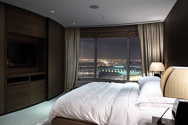 istock nice interior of european bedroom 488199919