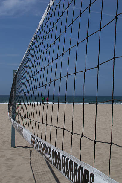istock Close-up of Beach Vollyball net 488200461